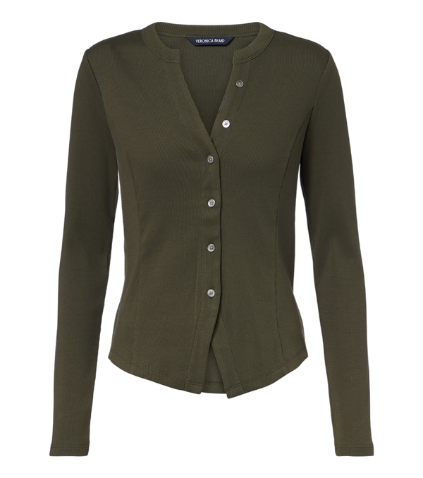 Veronica Beard Cordis ribbed-knit cotton-blend cardigan