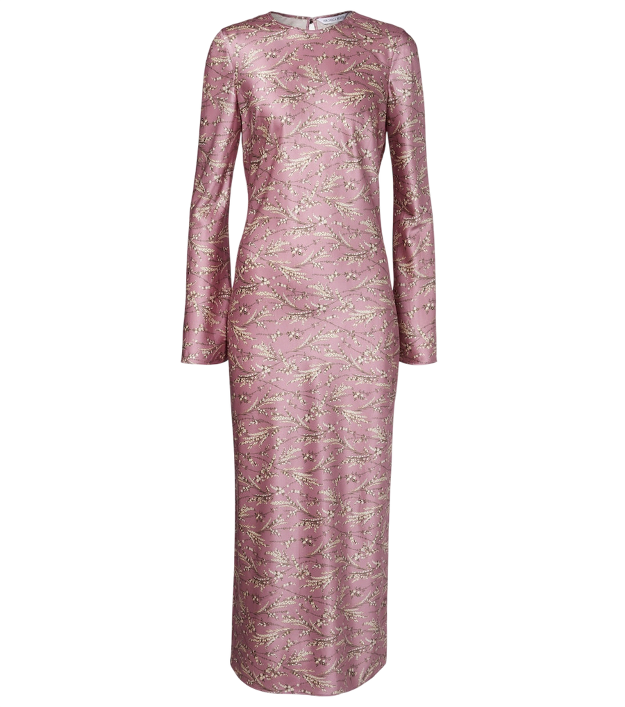 Veronica Beard Gemma floral silk-blend satin midi dress