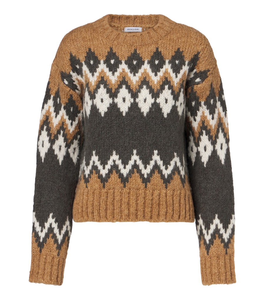 Veronica Beard Jessalyn Fair Isle alpaca and wool-blend sweater