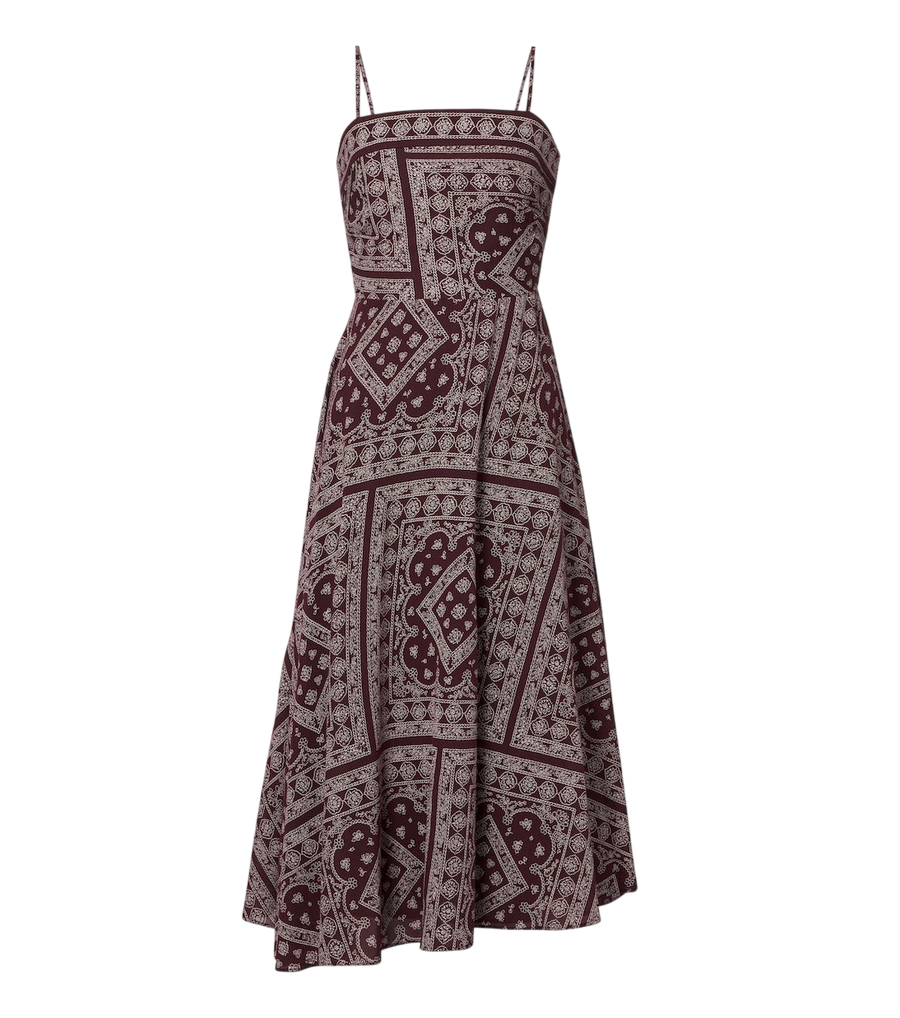 Robe midi Veronica Beard Kitt en mélange de coton imprimé