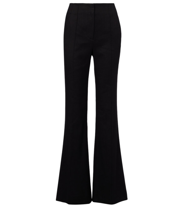 Veronica Beard Komi high-rise linen-blend flared pants
