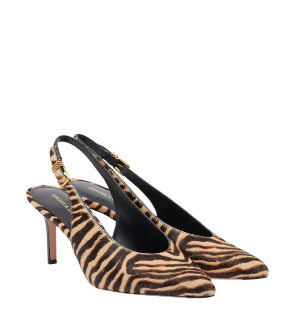 Veronica Beard Luciana sapatos de salto slingback em pelo de vitelo