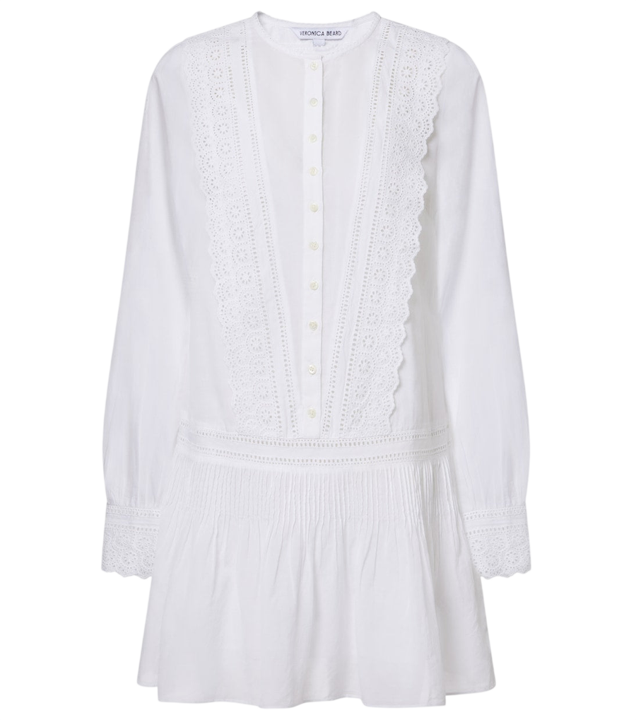 Veronica Beard Marguerite cotton-blend voile minidress