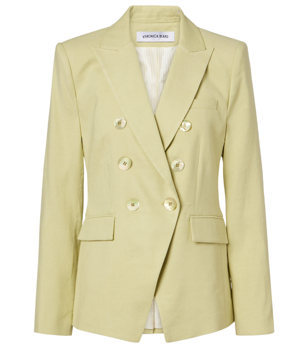 Veronica Beard Miller double-breasted linen-blend twill blazer