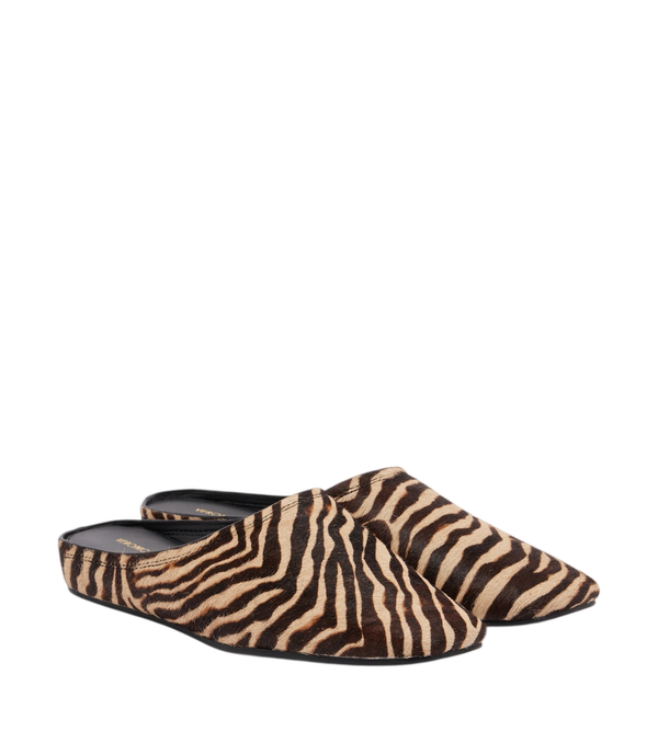 Veronica Beard Narcisa zebra-print calf hair mules