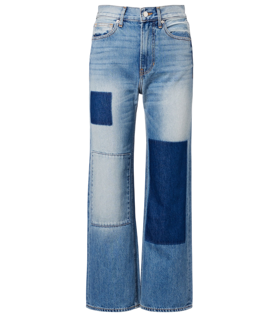 Jeans rectos de patchwork Veronica Beard