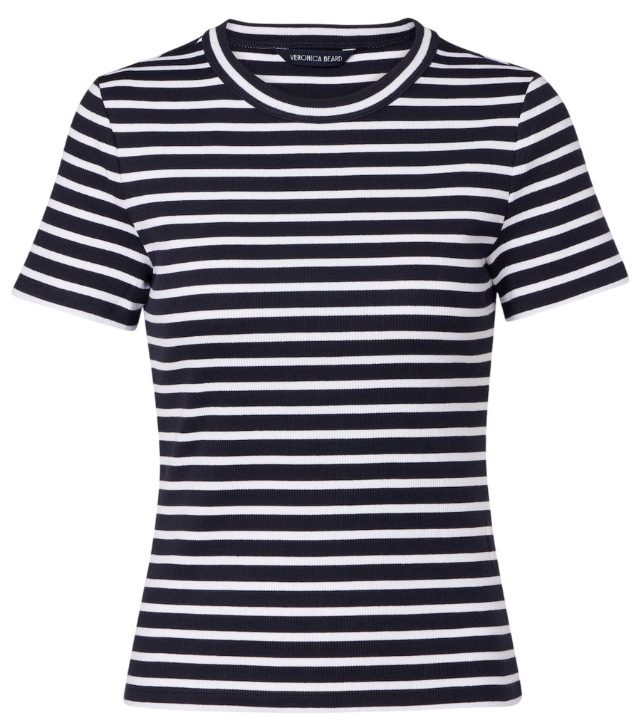 Veronica Beard Pruitt striped cotton-blend T-shirt