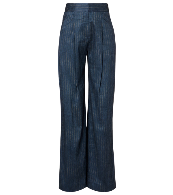Veronica Beard Rimini linen-blend wide-leg pants