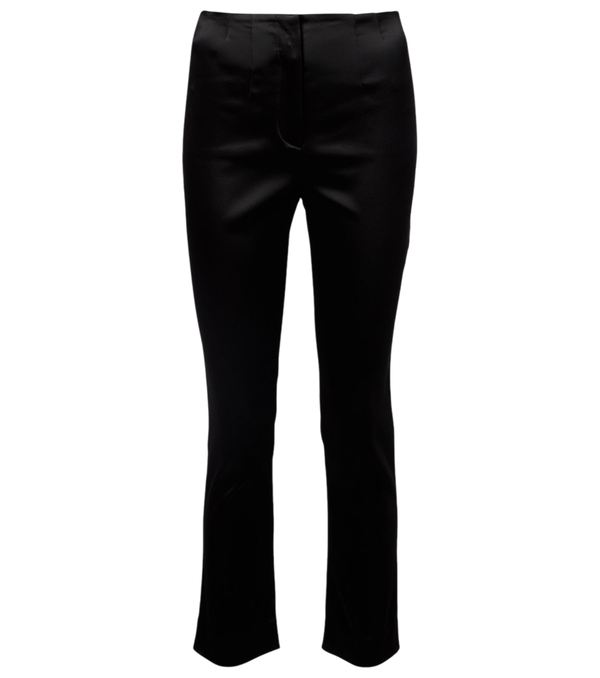 Veronica Beard Stila cropped high-rise satin slim pants