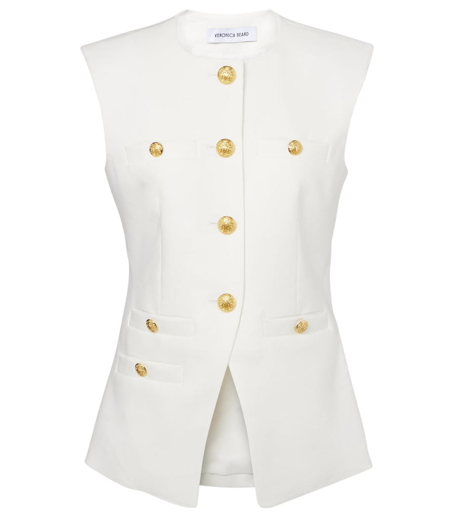 Veronica Beard Tamara linen-blend vest
