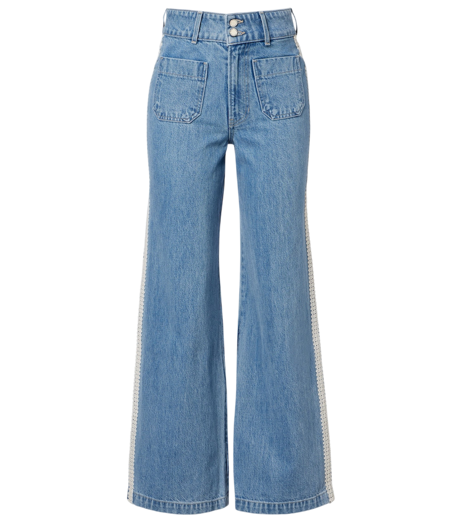 Veronica Beard Taylor high-rise wide-leg jeans