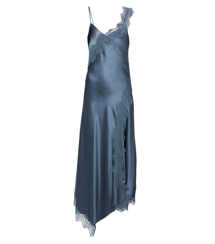 Veronica Beard Vernon lace-trimmed silk-blend midi dress