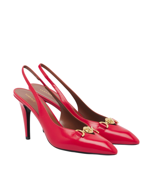 Versace Sapatos de salto alto Clelia Medusa em couro