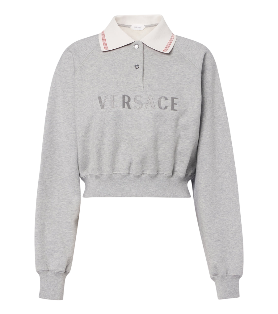 Polo corto de punto de algodón de Versace