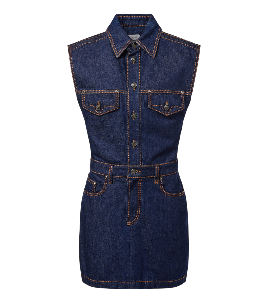 Mini-robe en jean Versace