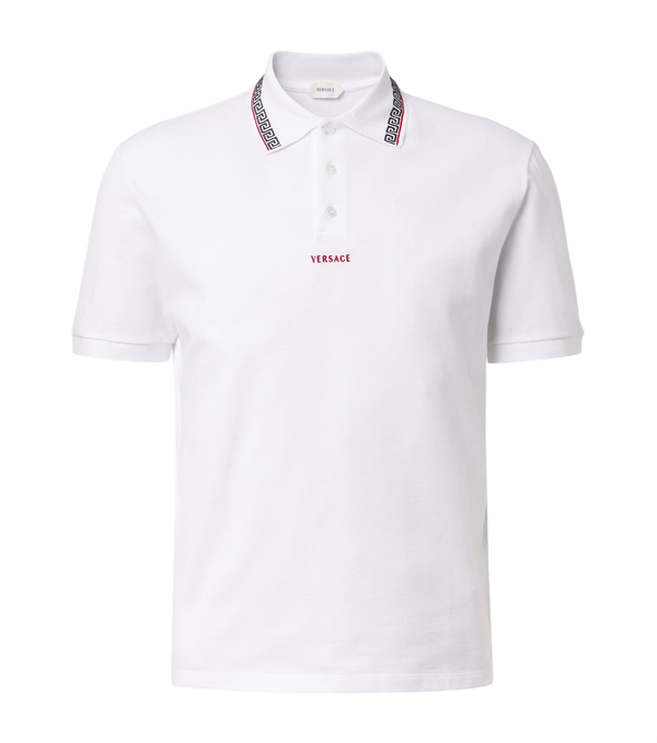 Versace Greca cotton piqué polo shirt