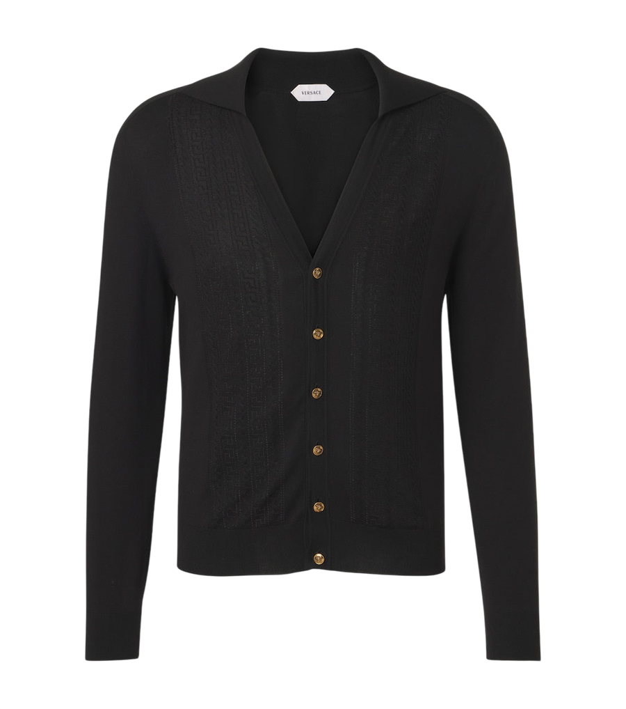 Versace Greca silk and cotton cardigan