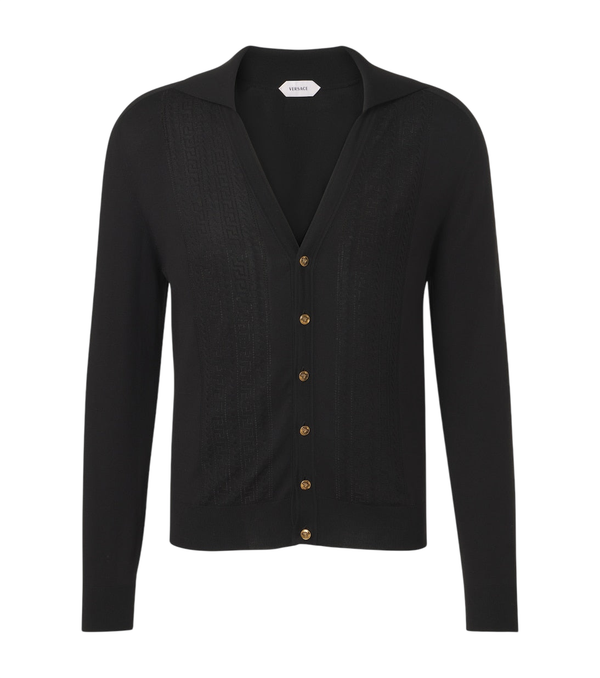 Versace Greca silk and cotton cardigan