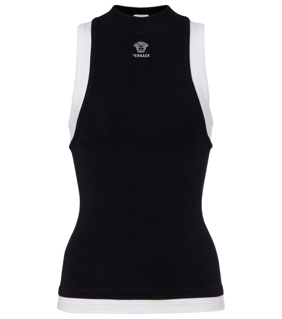 Débardeur superposé en mélange de coton Versace