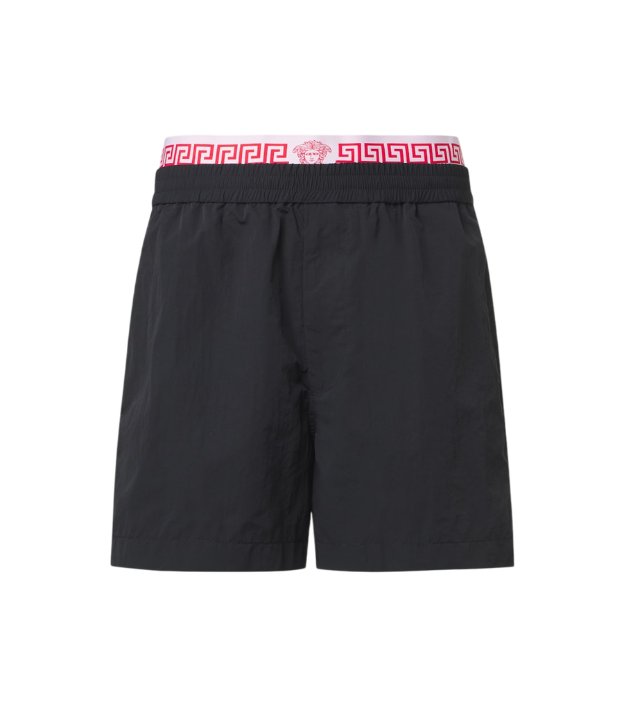Versace Layered waistband shorts