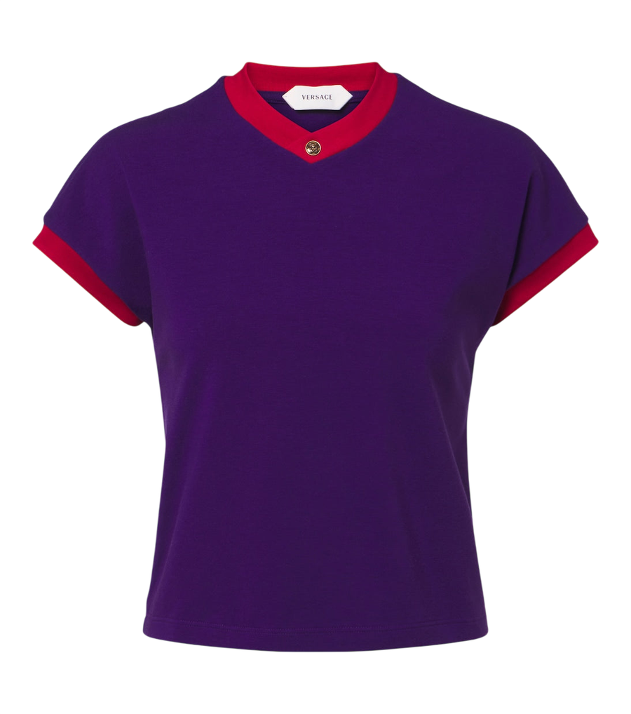 T-shirt en jersey de mélange de coton Versace Medusa