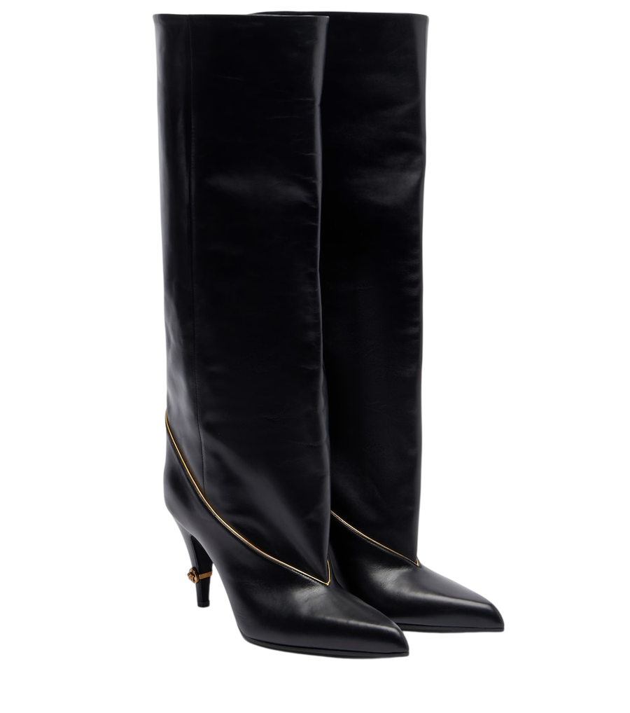 Versace Medusa leather mid-calf boots