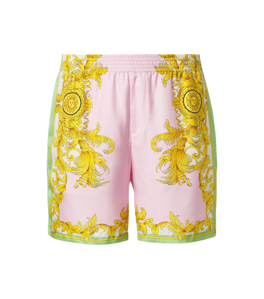 Versace Printed silk shorts