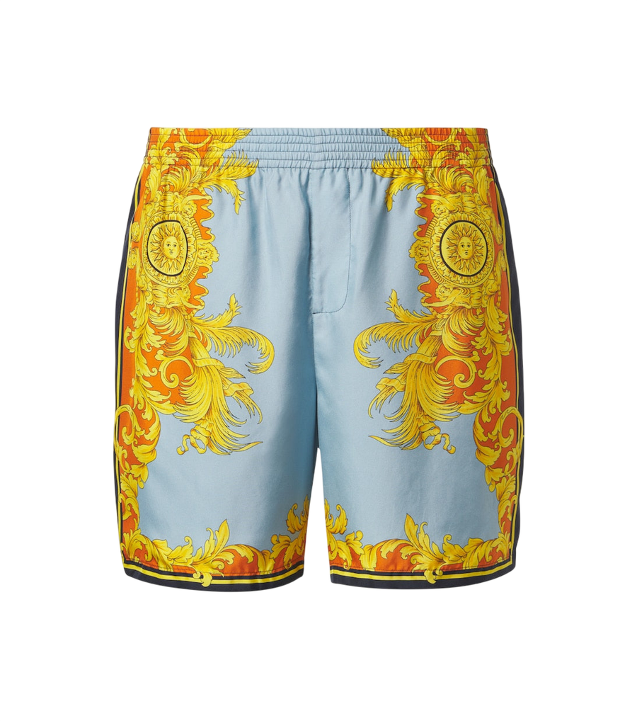 Versace Printed silk shorts