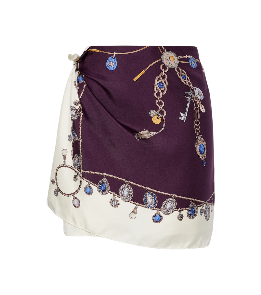 Versace Gonna a portafoglio in twill stampato