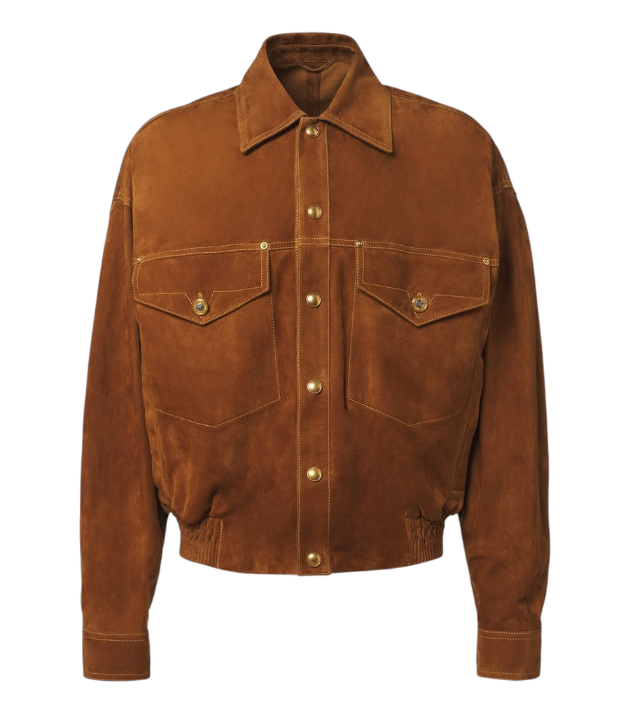 Versace Suede blouson jacket