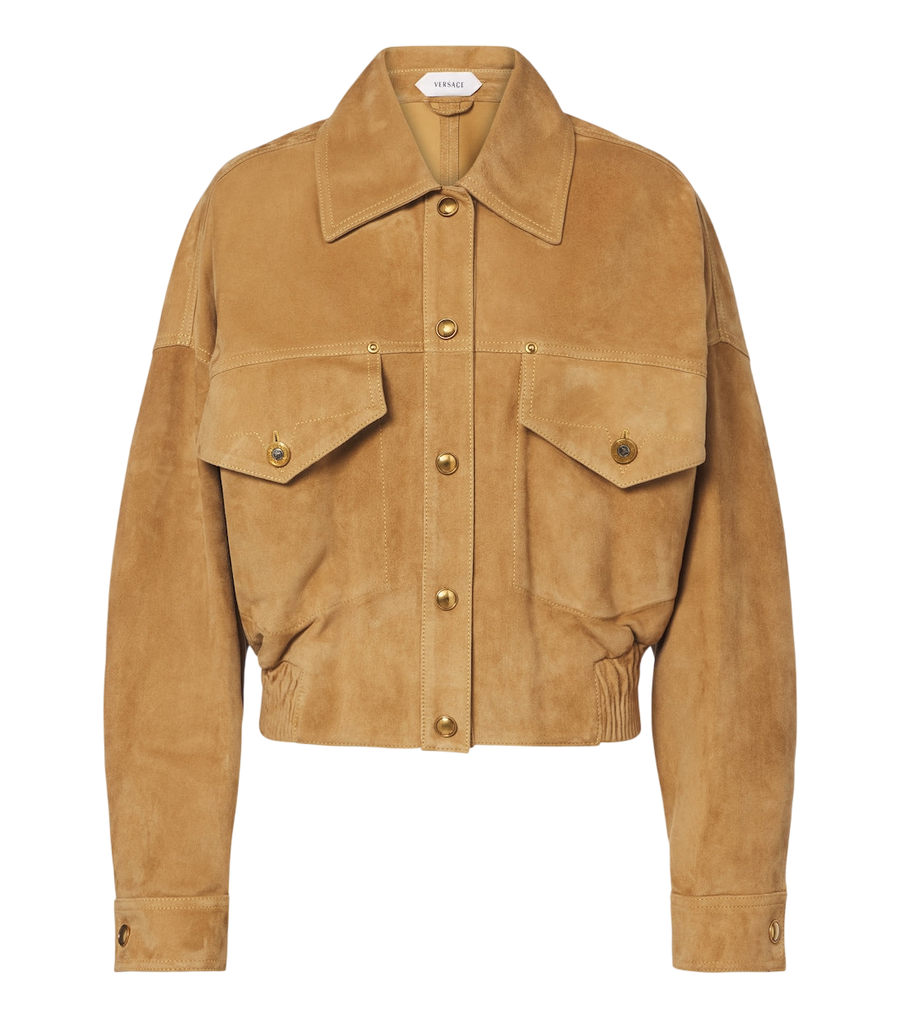 Versace Suede blouson jacket