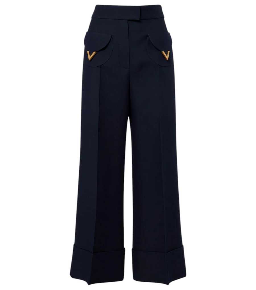 Valentino VGold Crepe Couture wide-leg pants