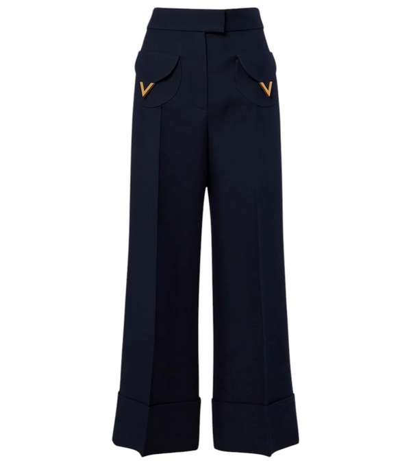 Valentino VGold Crepe Couture wide-leg pants