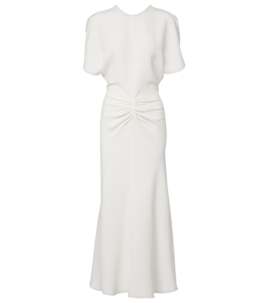 Victoria Beckham Bela gathered cady midi dress