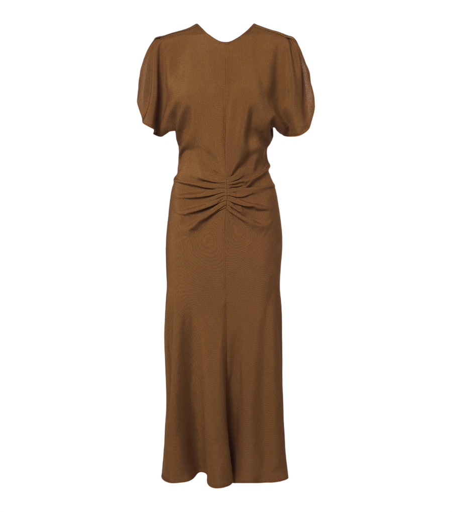 Victoria Beckham Bela ruched midi dress