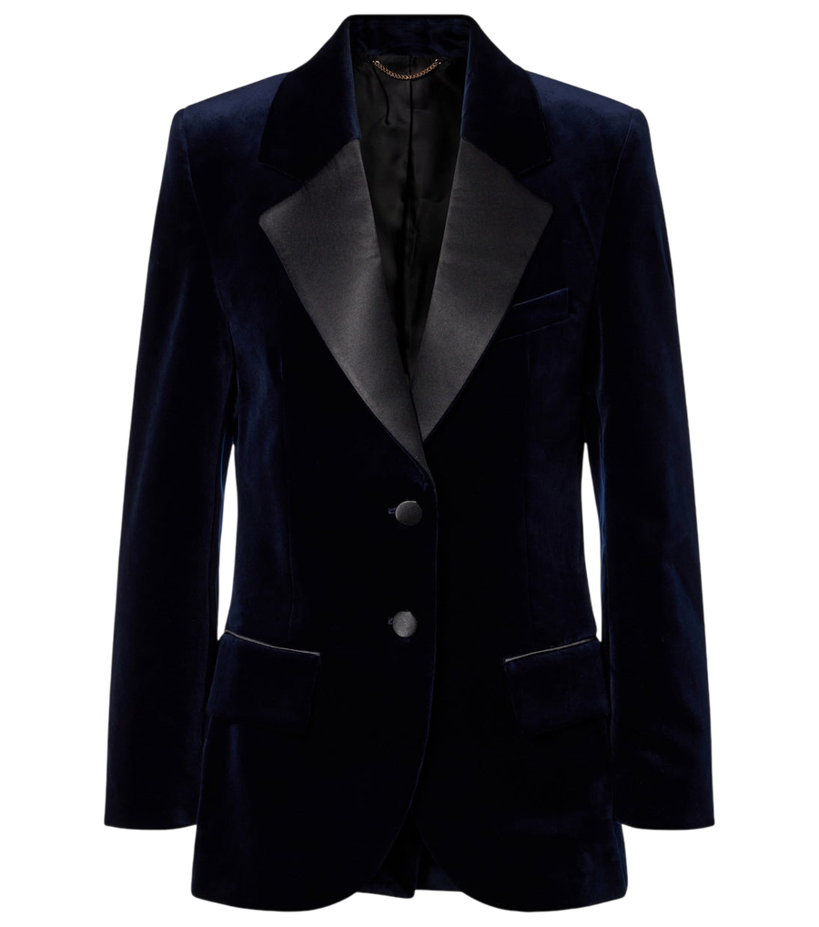 Victoria Beckham Cotton-blend velvet blazer
