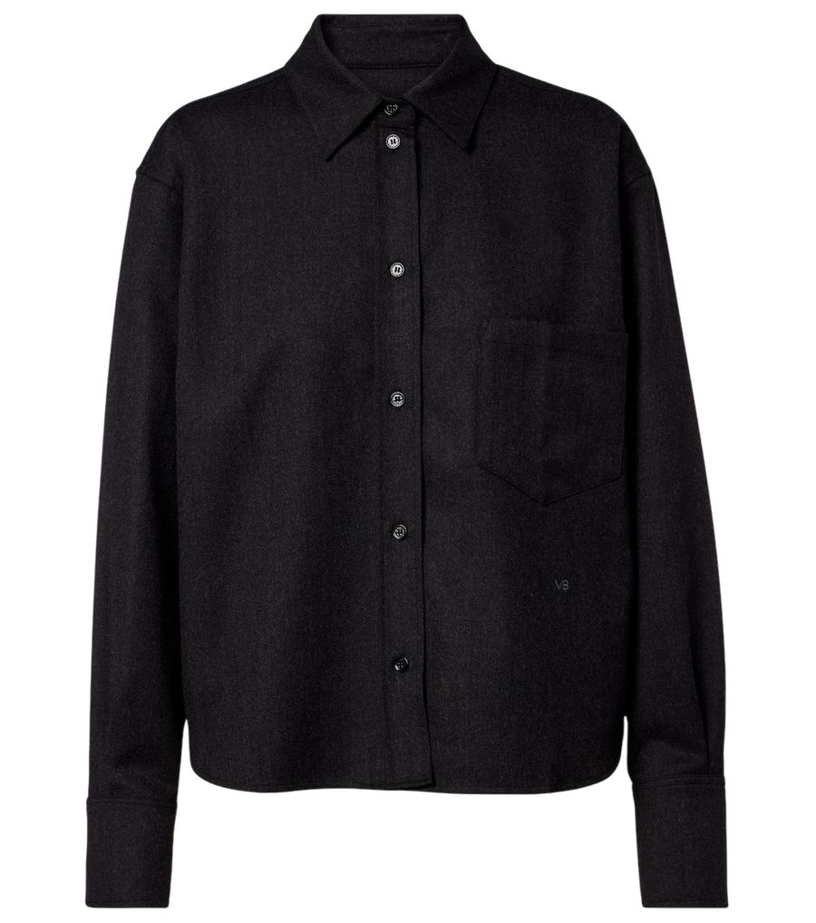 Victoria Beckham Camisa de flanela de lã Ellys