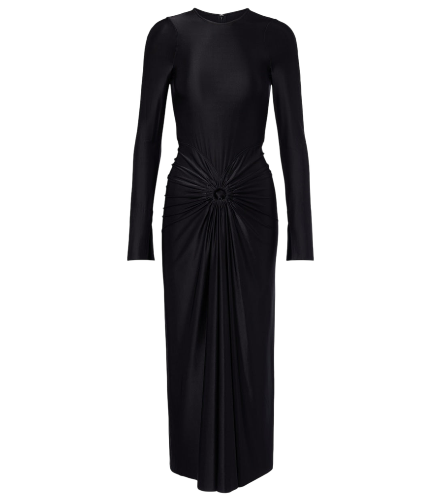 Abito midi Victoria Beckham Frances in jersey arricciato