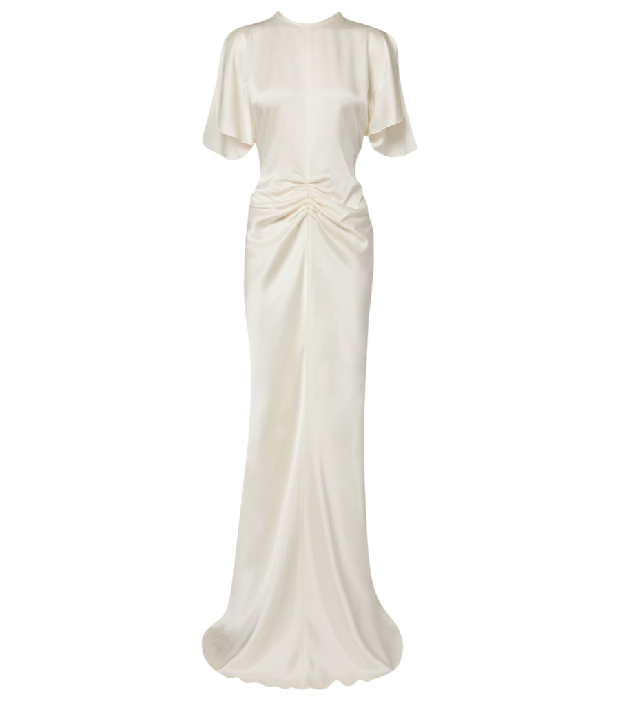 Victoria Beckham Gathered crêpe satin gown