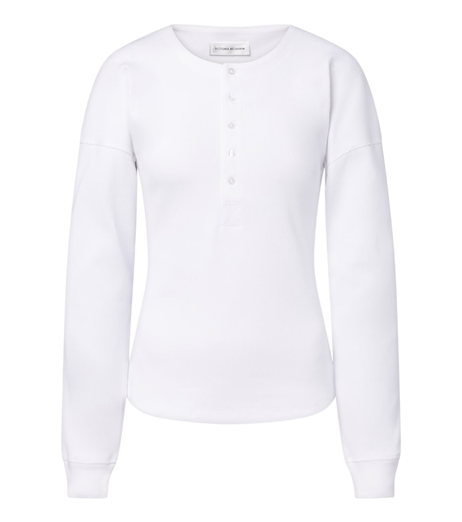 Haut en coton à côtes Hazel Victoria Beckham