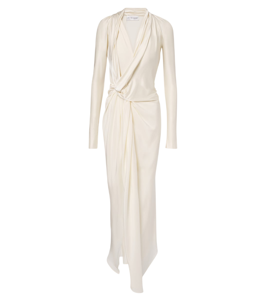 Robe midi drapée en jersey Lea de Victoria Beckham