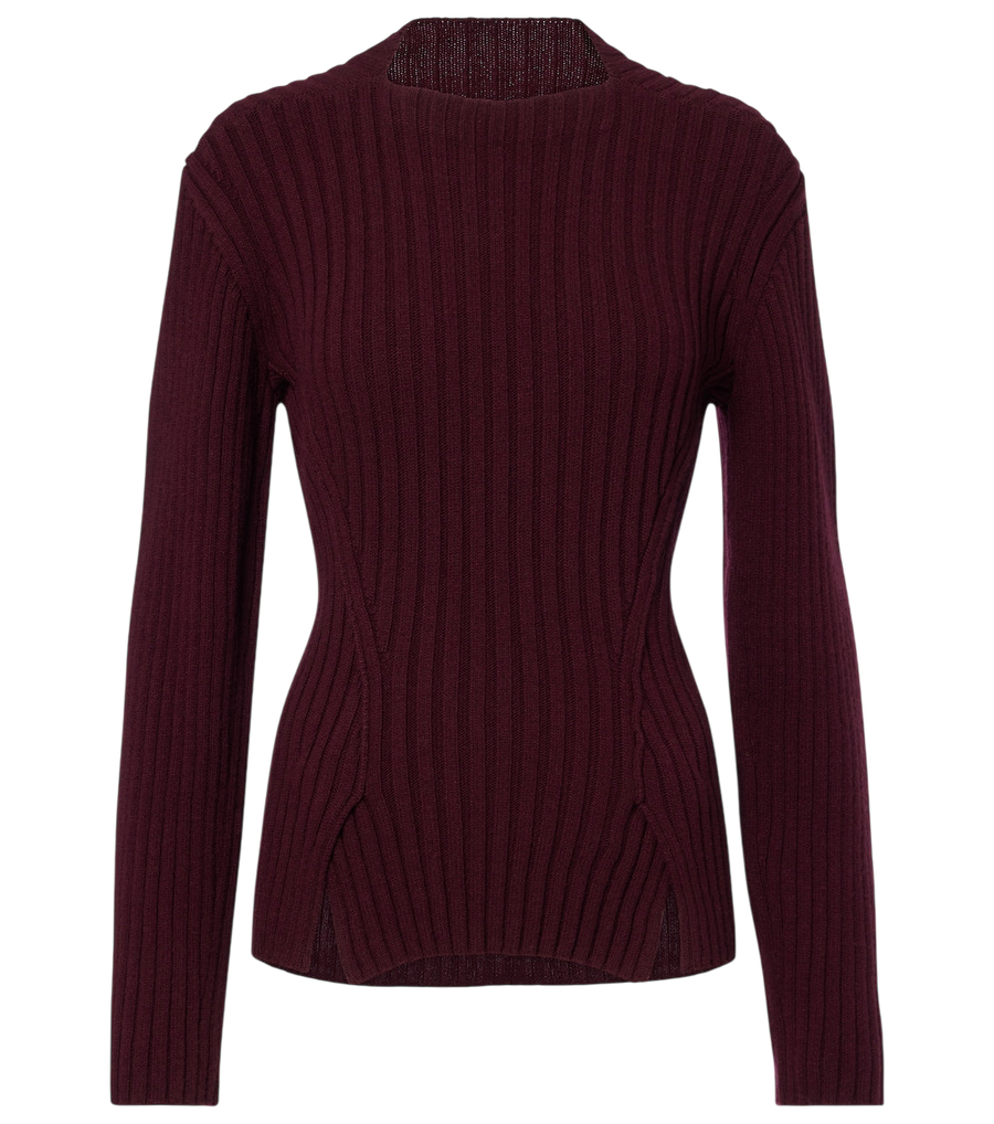 Victoria Beckham Ribbed-knit wool and cashmere sweater