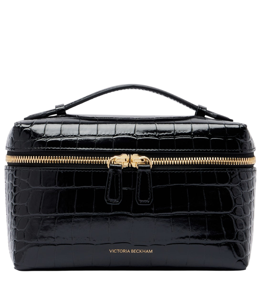 Sac de beauté Vanity Victoria Beckham en cuir façon croco