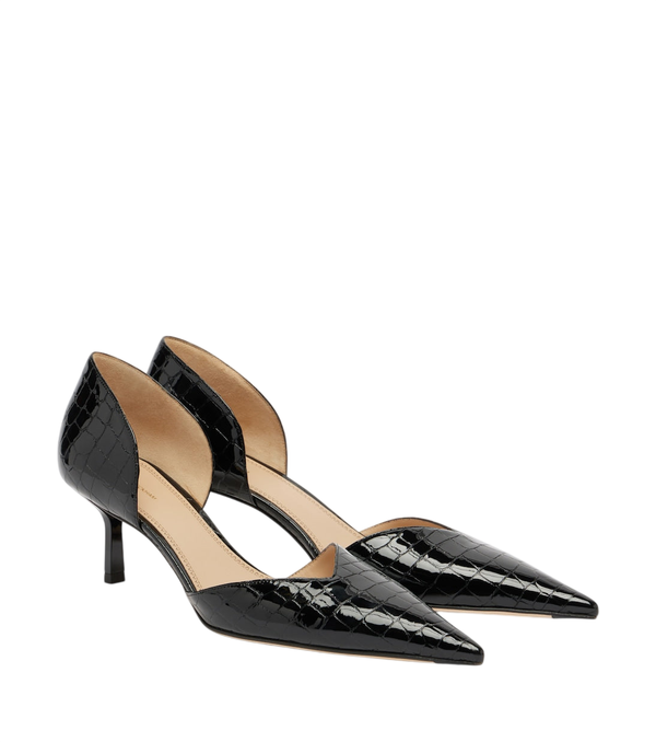 Zapatos de salón Victoria Beckham Victoria Angle D'Orsay en piel con efecto cocodrilo