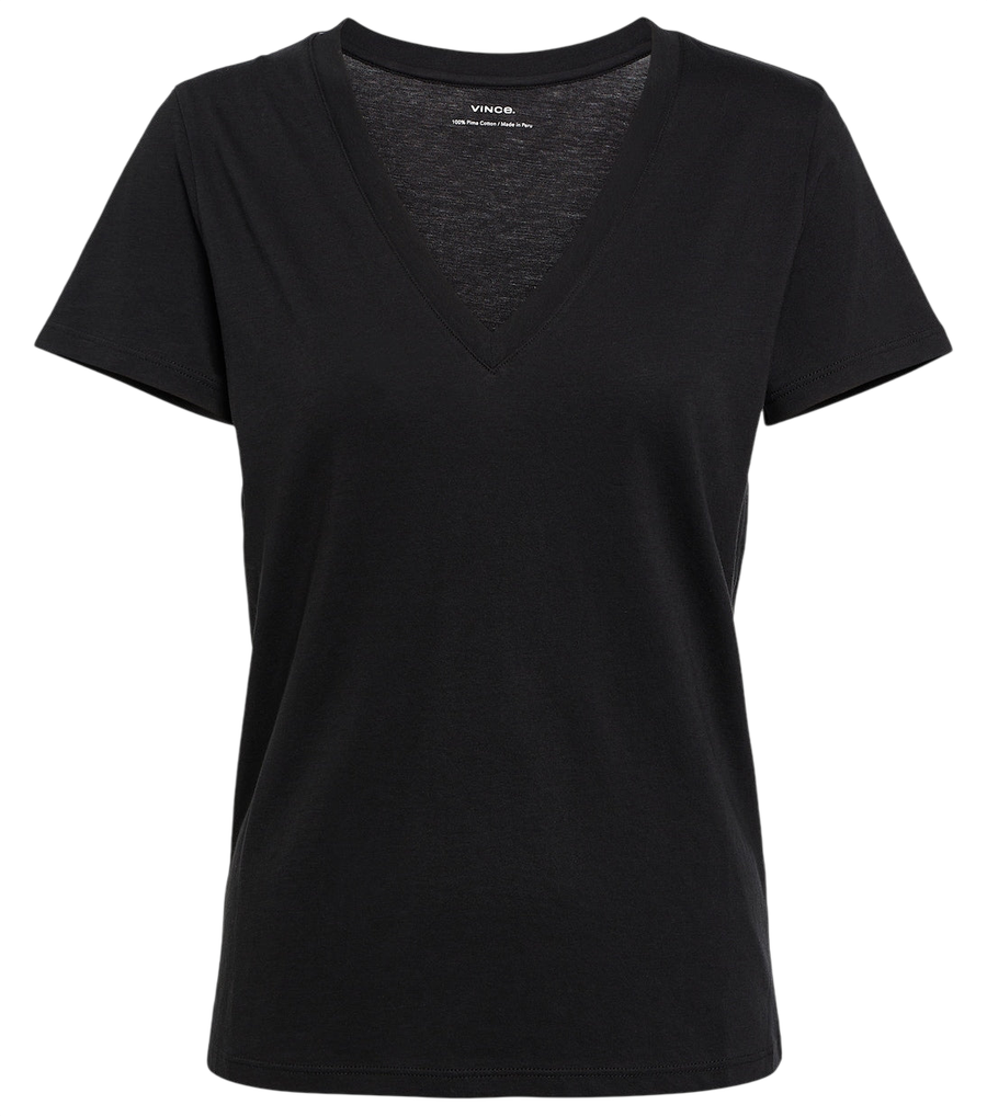 T-shirt à col en V en coton Vince