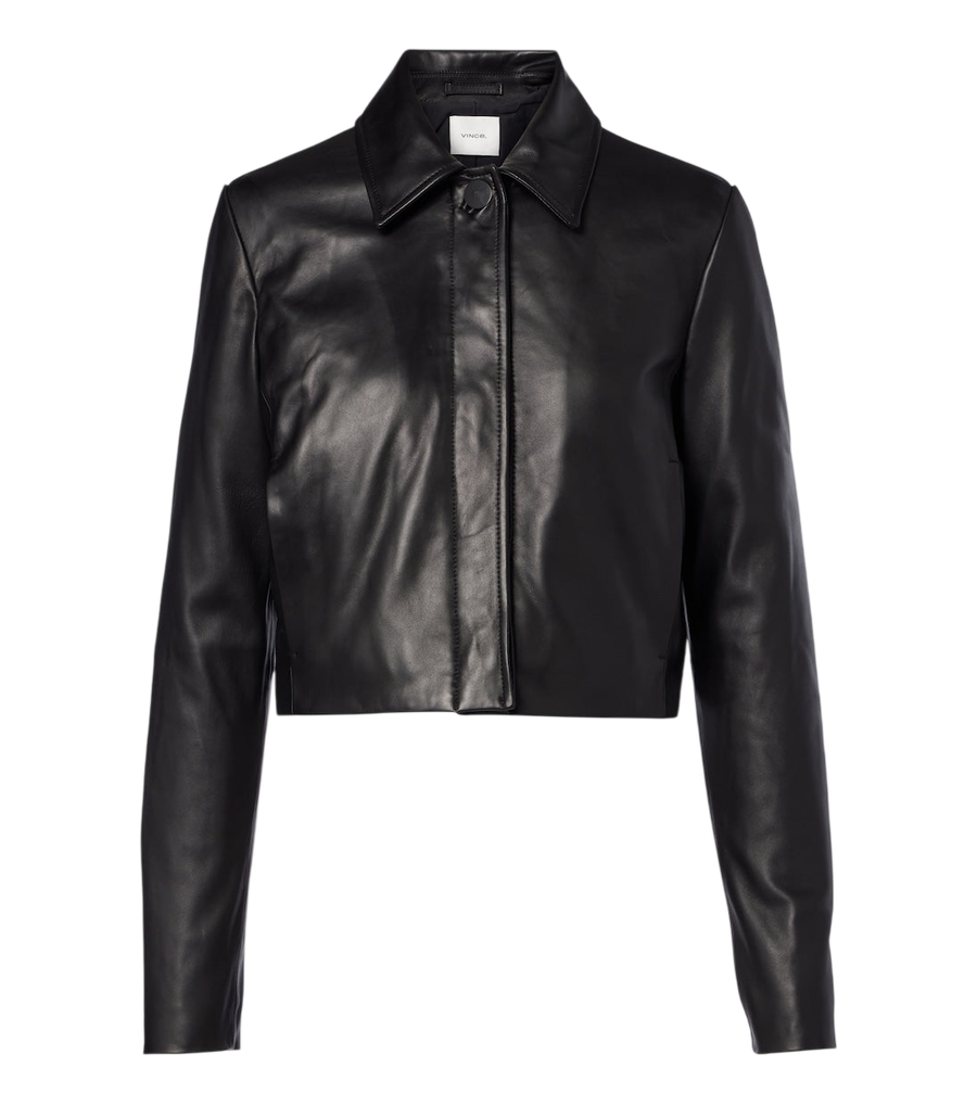 Vince Cropped leather jacket