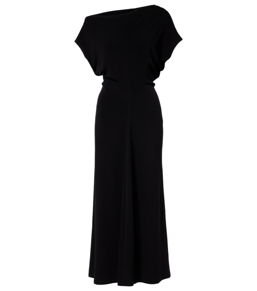 Robe midi asymétrique drapée Vince