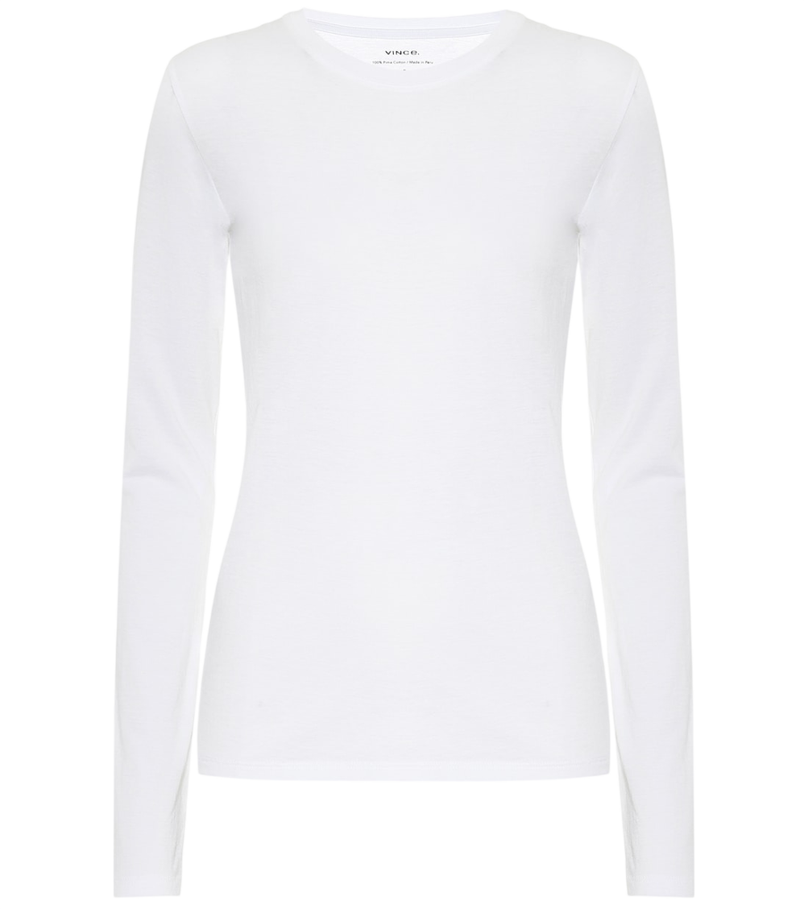 Camiseta de punto de algodón Vince Essentials