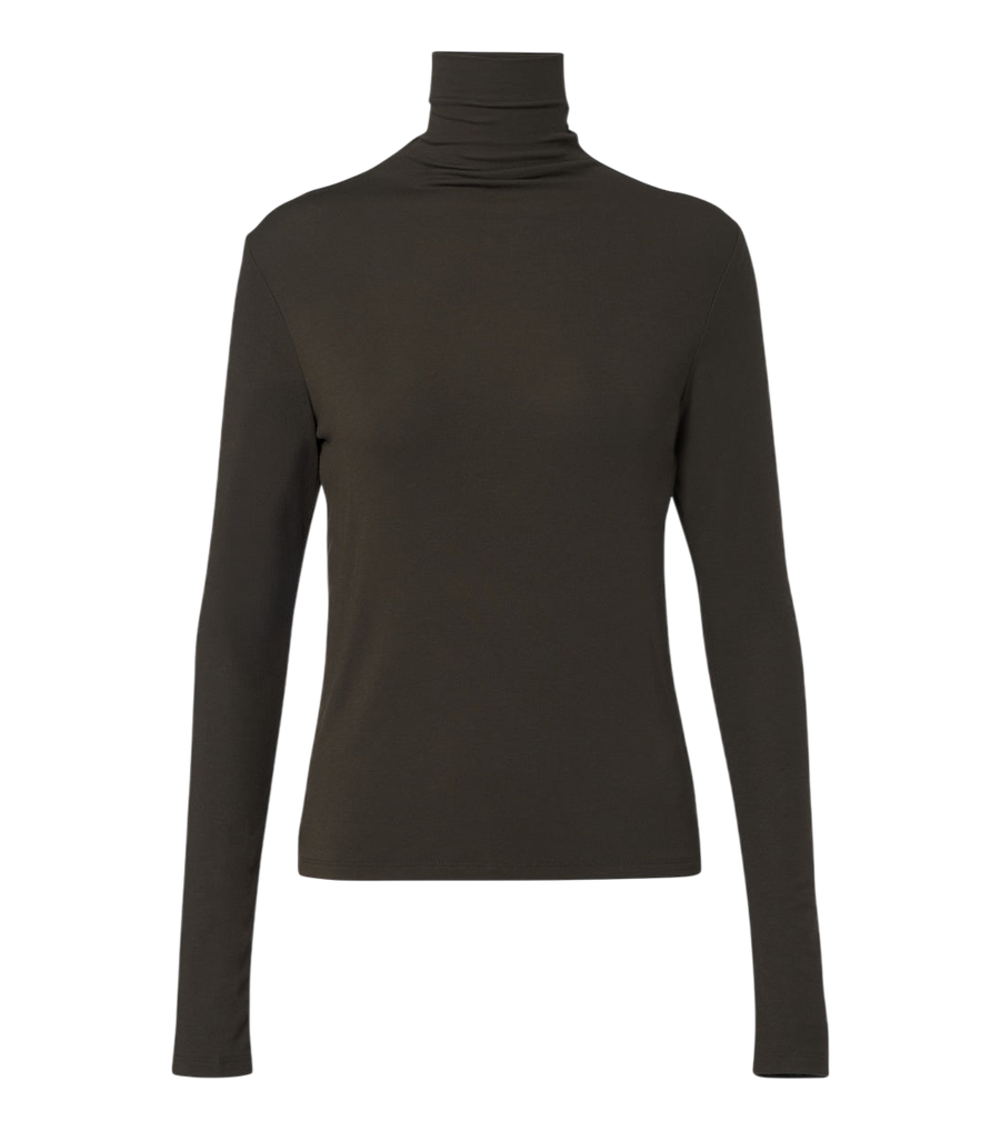 Top de cuello cisne de punto Vince