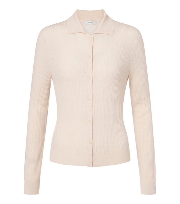Vince Pointelle wool cardigan